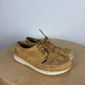 Birkenstock Lace Up Fisherman Shoe Mens 7 Leather Casual Outdoor Boho Comfort